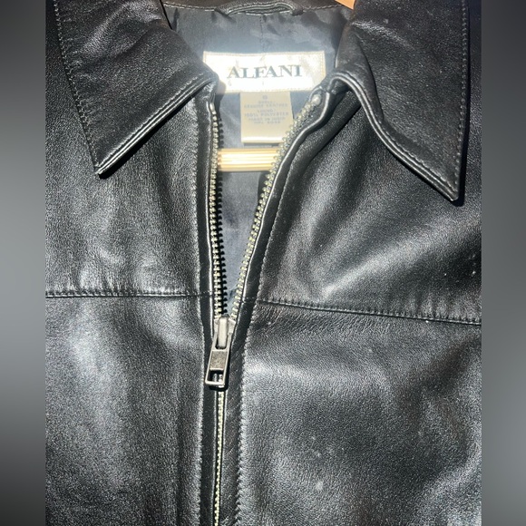 Alfani full zip genuine leather jacket - Picture 3 of 5